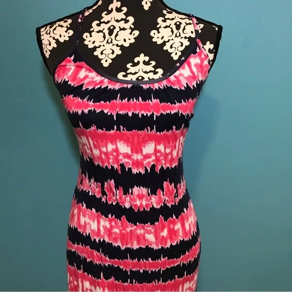 Tart Winslet Maxi Dress Tie Dye GUC Casual Criss Cross Back Woman’s Small S Sexy - Picture 2 of 16